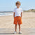 Sinsay Boy's Bright Orange All Over Printed Short
