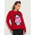 Sinsay Women's Red Christmas Themed Crewneck Sweatshirt