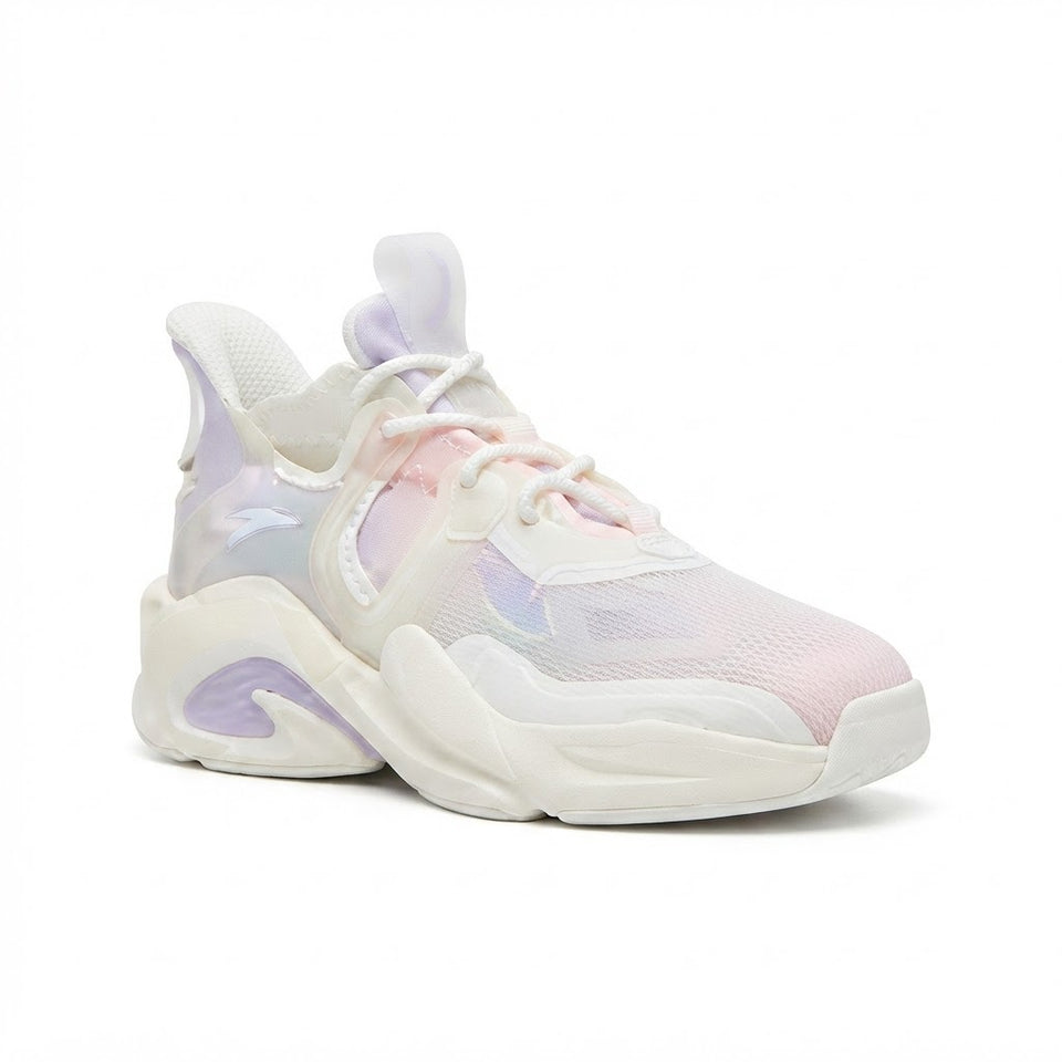 Anta Women White Multi Cross Life Series Sneakers