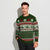 Sinsay Men's Green Christmas Print Sweatshirt