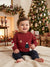 Sinsay Baby Boy's Burgundy Christmas Print Sweatshirt
