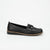Polaris Women's Black Synthetic Leather Loafers
