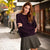 Sinsay Women's Maroon Decorative Knit Sweater
