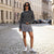 Sinsay Women's Dark Grey Knit Chest Print Sweater