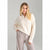 Sinsay Women's Cream Ribbed-Knit Half-Zip Sweater