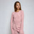Sinsay Women's Light Pink Ribbed Blouse