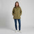 Sinsay Women's Olive Green Hooded Parka Coat