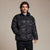 Sinsay Men's Black Camo-Print Quilted puffer Jacket