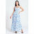 Sinsay Women's Blue & White Botanical Print Maxi Dress