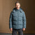Sinsay Men's Steal Blue Padded Longline Puffer Coat
