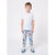 Sinsay Boy's Light Blue All Over Printed Sweatpants