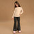 Sinsay Girl's Light Beige Heart-Pattern Blouse