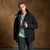 Sinsay Men's Black Hooded Winter Parka Jacket