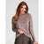 Sinsay Women's Coffee Brown Mock Neckline Sweater