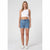 Sinsay Women's Blue Denim High-Waisted Rolled Cuff Shorts
