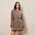 Sinsay Women's Brown Double-Breasted Coat