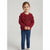 Sinsay Girl's Dark Red Openwork Sweater