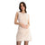 Sinsay Women's Beige Sleeveless Sequin Mini Dress
