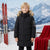 Sinsay Boy's Black Faux Fur Trimmed Hooded Padded Coat