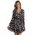 Sinsay Women's Black & Pink Floral Mini Dress