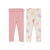 Sinsay Girl's Dusty Pink & Off White Floral Pack Of 2 Leggings
