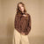 Sinsay Girl's Brown Stand-Up Collar Sweatshirt