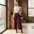 Sinsay Women's Dark Plum High Rise Wide Legs Denim Jeans