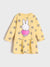 Sinsay Girl's Yellow Printed Long-Sleeve Cotton Dress