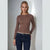 Sinsay Women's Brown Ribbed Sweater