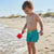 Sinsay Boy's Teal Dino-Printed 3D Swim Shorts