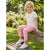 Sinsay Girl's Pink Ribbed Side Ruffles Leggings