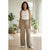 Sinsay Women's Tan Elastic Drawstring Waistband Pants