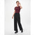 Sinsay Women's Black Front Seam Details Wide-Leg Pant
