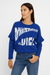 Mango Women's Navy Blue Long-Sleeve Sweatshirt| Mango in Lebanon