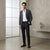 Nautica Men's Black Classic Pinstripe Formal Trouser