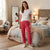 Roudelain Women's Pink & Red Checkered Sparkle Pajama Pants