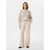Sinsay Women's Cream Drawstring Waist Wide-Leg Sweatpants