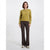 Sinsay Women's Dark Brown Flared Trousers