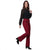 Sinsay Women's Burgundy High-Waisted Flared Trousers
