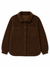 Basic Apparel Women's Brown Soft Fleece Button Up Jacket | Basic Apparel In Lebanon