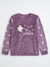 Pijamaevi Women's Purple Hello Winter Patterned Full Plush Fleece Pajama Top | Pijamaevi In Lebanon