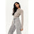 Sinsay Women's Greige Long-Sleeve Crew-Neck Blouse