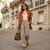 Sinsay Women Khaki Wide-Leg Trousers