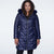 Karl Lagerfeld Paris Women's Royal Blue Chevron Quilted Coat