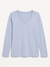 Charter Club Women's Light Blue Long Sleeve V-Neck Blouse | Charter Club In Lebanon