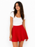 Tommy Hilfiger Women's Red Logo Embroidered Mini Skirt | Tommy Hilfiger In Lebanon