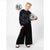 Sinsay Girl's Black Pleated Wide-Leg Pants