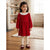 Sinsay Girl's Red Velvet Long-Sleeve Dress