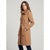 DKNY Women's Camel Faux-Fur Collar Belted Coat