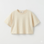 Zara Girl's Light Beige Plain Crop Top | Zara In Lebanon